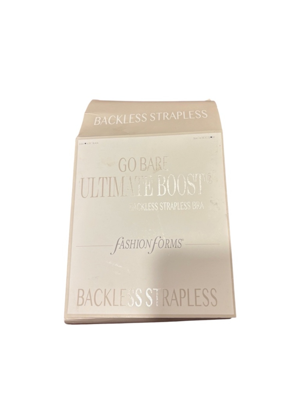 NuBra Fashion Forms Go Bare Ultimate Boost Backless Strapless Bra in Nude DD New